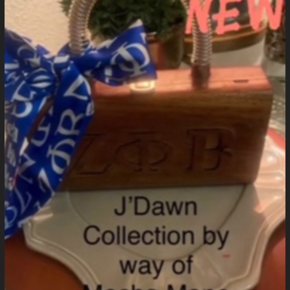 Zeta Phi Beta Sorority wood  wood handbag - Picture 5 of 6